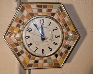 Vtg MCM General Electric Mosaic Clock!
