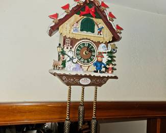 The Bradford Exchange Rudolph the Red Nosed Reindeer Cuckoo Clock w/COA #3767!
