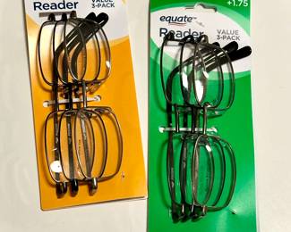 3-Pack equate Reader Glasses +2.00 & +1.75