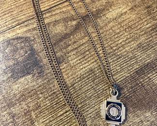 Vtg. Macomber Vocational High School Pendant & Chain