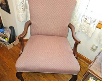 Pair of Vtg. Mauve Upholstered Arm Chair Johnson's Furniture!
