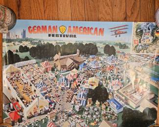 Vtg German American Festival Poster!
