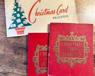 Vtg. Christmas Card Register Booklets (partially used) - Lot of 3!!