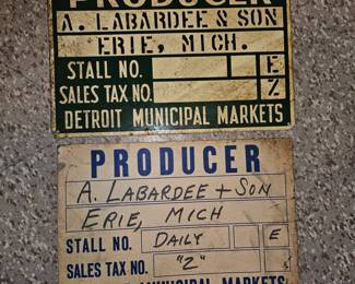 Vtg Detroit Municipal Markets Signs!