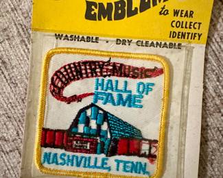 Vtg. Country Music Hall of Fame Patch Nashville, Tennessee - NIP