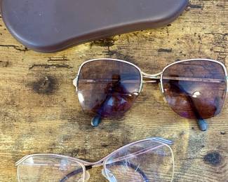 Vtg. Women’s Frame France Logo Paris 231-02 000 55 15 Large Glasses & Vtg. BerDel Sferoflex 135 Frame Italy GEP-Pink Women’s Tinted Bifocal Glasses w/Case 