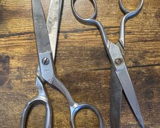 Vtg. Valley Forge Steel Scissors Italy & Vtg. Steel Scissors Cutting Shears Italy  