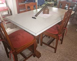 MCM Modern Dining Table W/Formica Top 4 Chairs!
