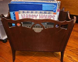 VTG Butler #70 Wood Magazine Holder w/Vintage Songbooks!
