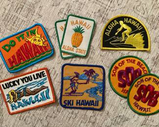 Vintage Hawaiian Souvenir Embroidered Sew On Patches!! 