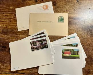 LOT - Vtg. 13 Cent Postcard John Morris Patriot US Postage USPS 1981 & One Cent Jefferson 
LOT - Vtg. 20 Cent USA Post Card Stamp Collection 1996 USPS Unused Farm Scene & The City College of New York Cuny 150th Anniversary 