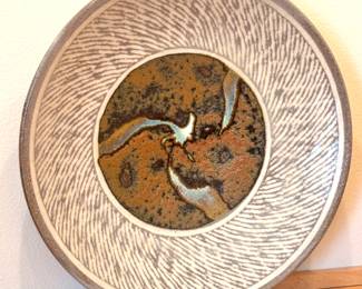 Tatsuzo Shimaoka Signed Japanese Mingei Rope Inlay Ceramic Pottery Bowl Plate (9.5” Diameter) $700 (5 lb)