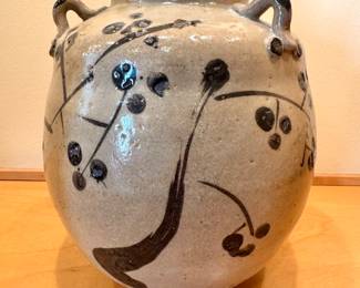 Karatsu ware Momoyama Japanese Three Handle Vase (9.5”h x 8”w) $400 (10 lb)
