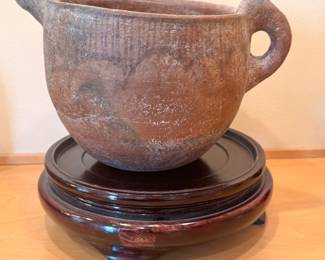 Bizen-Yaki Japanese Pottery Pitcher (6.5”h x 10.5”w) $250 (12 lb)