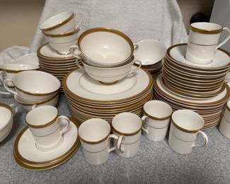 Royal Doulton Royal Gold Bone China Set $800