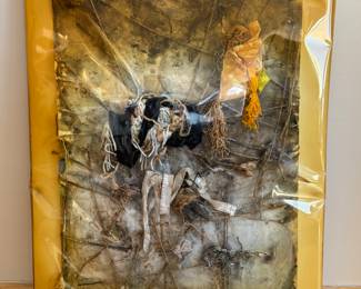 Mixed Media/Fabric/Paper on Arches Paper by Diane Cooper (37”h x 27”w x 3”d) $900 (15 lb)