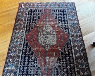 Vintage Persian Mazlaghan wool rug handmade cut pile 73“ x 53 wool $600 
Aprox 8 lb