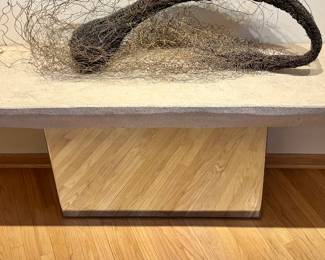 Textured Fiberglass and Mirror Base Entry Console Table (27”h x 96”w x 18”h) $12,000 (125 lb)
