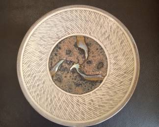 Tatsuzo Shimaoka Signed Japanese Mingei Rope Inlay Ceramic Pottery Bowl Plate (9.5” Diameter) $700 (5 lb)