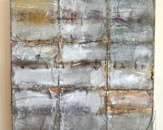 Mixed Media and Canvas by Diane Cooper (25”h x 25”w x 2”d) $1000 (5 lb)