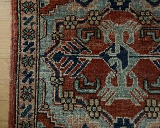 Vintage hand knotted prayer Rug wool  34” x 25” $150
