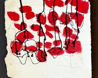 Abstract Painting and Sumo Brush on Arches Paper (10.5”h x 10”w) $100 (2 lb)