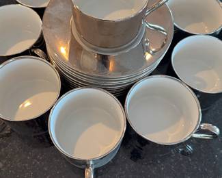 Marc Blackwell New York Bright Parisian Platinum Porcelain Coffee Set $150
