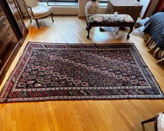 Red vintage Turkoman Boccara wool rug  handmade 110“ x 60“ cut pile
$1000 Aprox 20lb