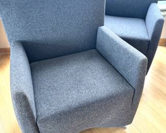 Baleri Italia Capri (2) Grey Armchairs (31”h x 25”w 22”d) $3,300 (50 lb)