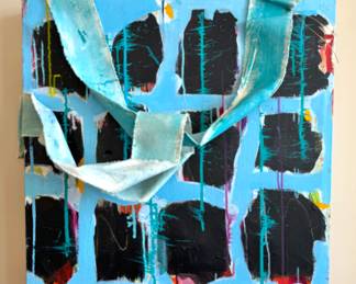 Mixed Media and Canvas by Diane Cooper (25”h x 25”w x 2”d) $1000 (5 lb)