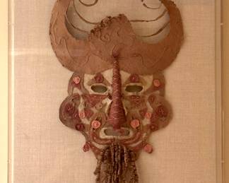 Mixed Media Mask on Paper Canvas (23”h x 19”w x 4”d) $800 (15  lb)