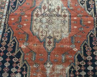 Vintage Persian Mazlaghan wool rug handmade cut pile 73“ x 53 wool $600 
Aprox 8 lb