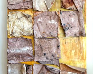 Mixed Media and Canvas by Diane Cooper (49”h x 36”w x 4”d) $1500 (15 lb)