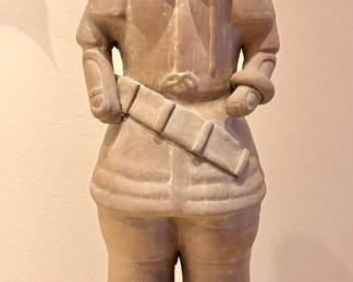 Exotic Japanese Haniwa Warrior Figure 24"h x 7"w x 6d") $450 (10 lb)