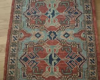 Vintage hand knotted prayer Rug wool  34” x 25” $150