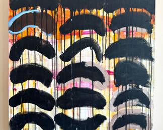 Mixed Media and Canvas by Diane Cooper (25”h x 25”w x 2”d) $1000 (5 lb)