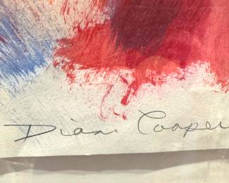 Abstract Portrait Painting on Arches Paper signed by Diane Cooper 2/2 (40”h x 30”w) $500 (5 lb) 