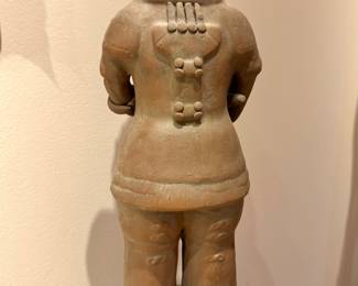 Exotic Japanese Haniwa Warrior Figure 24"h x 7"w x 6d") $450 (10 lb)