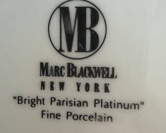 Marc Blackwell New York Bright Parisian Platinum Porcelain Coffee Set $150
