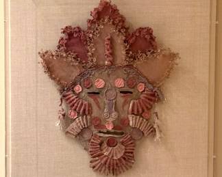 Mixed Media Mask on Paper Canvas (23”h x 19”w x 4”d) $800 (15  lb)