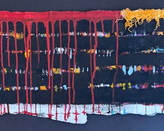 Abstract Painting on Arches Paper (12”h x 30”w) $200 (2 lb)