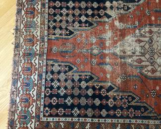 Vintage Persian Mazlaghan wool rug handmade cut pile 73“ x 53 wool $600 
Aprox 8 lb