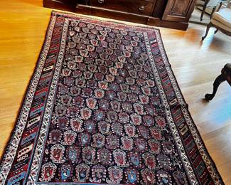 Red vintage Turkoman Boccara wool rug  handmade 110“ x 60“ cut pile
$1000 Aprox 20lb