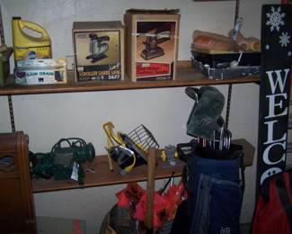 GOLF CLUBS & GARAGE MISC.