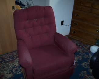 BURGUNDY RECLINER