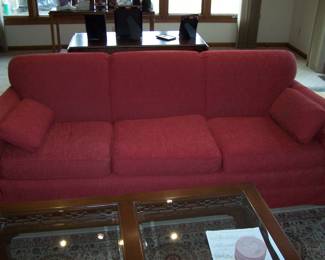 BURGUNDY SOFA