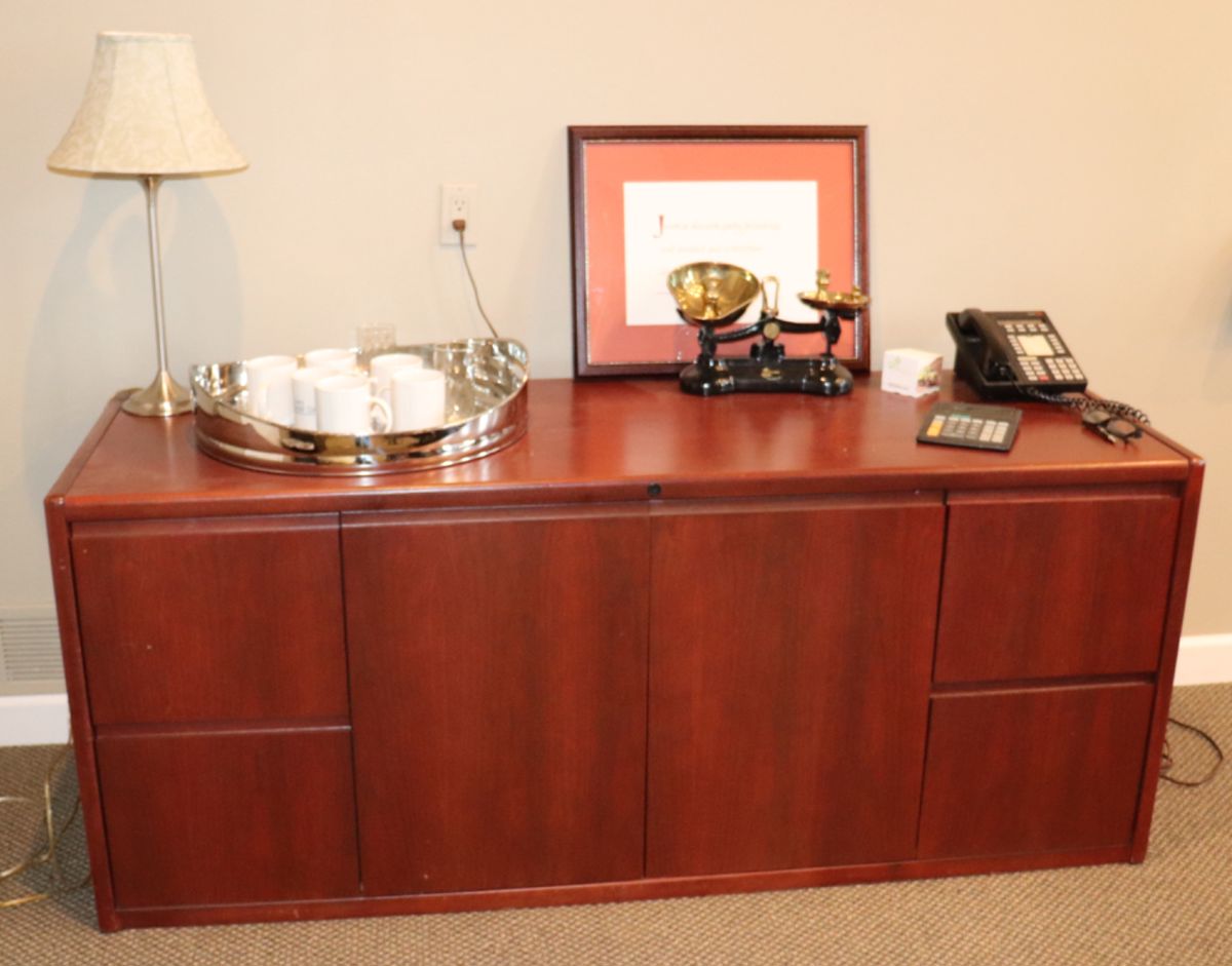 28 Credenza 4 drawer and Cabinet