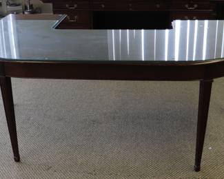 Item 7 Round Front Desk with Side Extensions