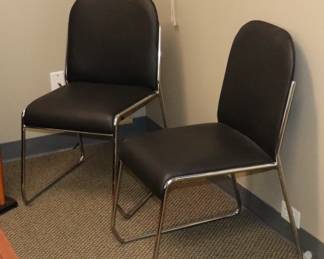 Item 33 Pair Black Office Chairs