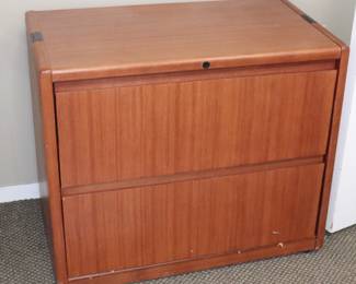 Item 27 2 Drawer Wood File Cabinet